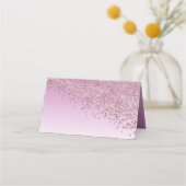 40. Geburtstag Party Rose Gold Glitzer Platzkarte (Rückseite)