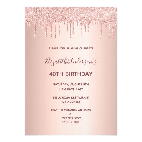Elegante Einladungen Zum 40 Geburtstag Meine Einladungskarten De