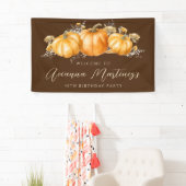 40. Geburtstag Party Rustic Boho Fall Pumpkin Banner (Insitu)