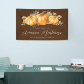 40. Geburtstag Party Rustic Boho Fall Pumpkin Banner (Messeveranstaltung)