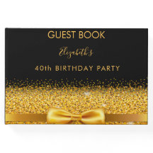 40. Geburtstag Party schwarzer goldener Bugglanz F