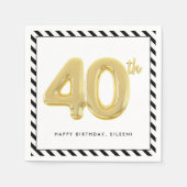40. Geburtstag Party Serviette (Vorderseite)