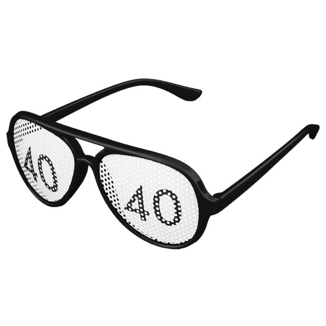 40. Geburtstag Party Shades Partybrille (Schrägansicht)