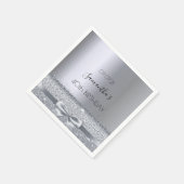 40. Geburtstag Party Silberbogen Serviette (Ecke)