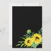 40. Geburtstag Party Sonnenblume | Eukalyptus Flor Einladung (Rückseite)