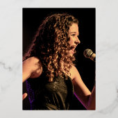 40. Geburtstag Party staubige rosa Goldfolie Foto Folieneinladung (Rückseite)