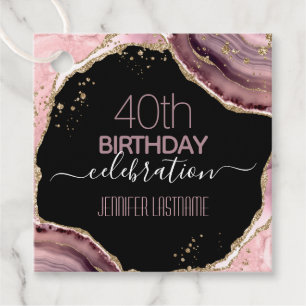 40. Geburtstag Party Stone und Gold Fevor Tags Geschenkanhänger