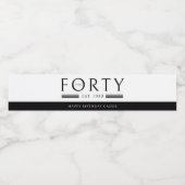 40. Geburtstag Party Wasserflaschenetikett (Einzelnes Label)