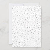 40. Geburtstag Party - Weißes Silberrosa Einladung (Rückseite)