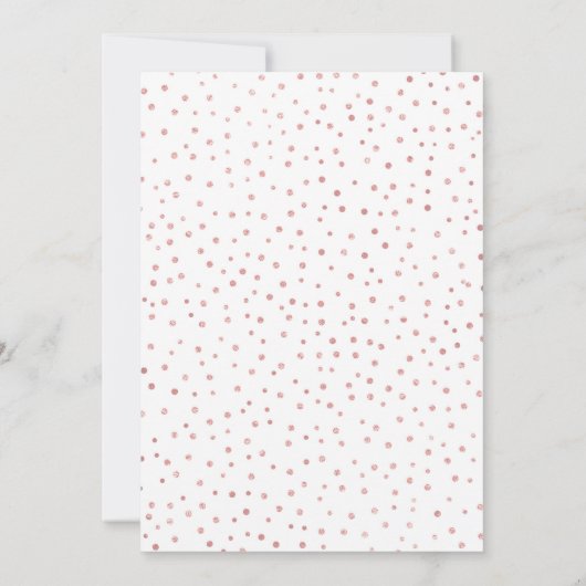 40. Geburtstag Party - Weißrosengold Einladung (Rückseite)