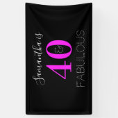 40. Geburtstag Personalisiert 40 und fabelhafte Mo Banner (Vertikal)