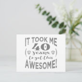40. Geburtstag Phantastisch Postkarte (Stehend Vorderseite)