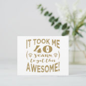 40. Geburtstag Phantastisch Postkarte (Stehend Vorderseite)