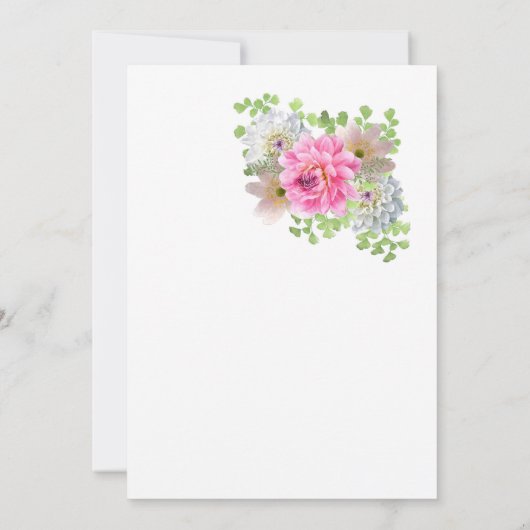 40. Geburtstag Pink Gold Party Einladung (Rückseite)