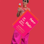 40. Geburtstag Pink Orange Gold Save the Date Folieneinladung<br><div class="desc">Eine helle,  rosa,  orange und goldene "Save the Date" Geburtstagseinladung. Ändern Sie einfach die Informationen für Ihre eigenen . Das Alter kann jedes Alter sein,  nicht nur das 40. Hell und modern.</div>