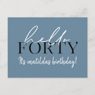 40. Geburtstag Postkarte