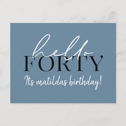 40. Geburtstag Postkarte (Vorderseite)