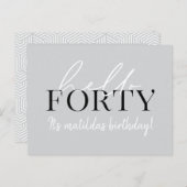 40. Geburtstag Postkarte (Vorne/Hinten)