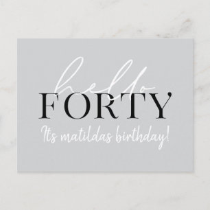 40. Geburtstag Postkarte