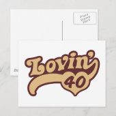 40. Geburtstag Postkarte (Vorne/Hinten)