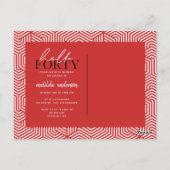 40. Geburtstag Postkarte (Rückseite)