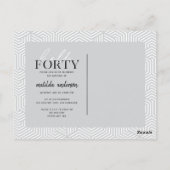 40. Geburtstag Postkarte (Rückseite)