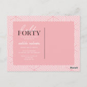 40. Geburtstag Postkarte (Rückseite)