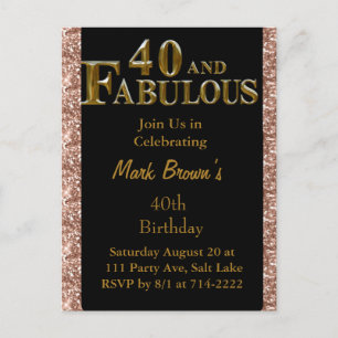 40. Geburtstag  Postkarte