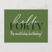 40. Geburtstag Postkarte (Vorderseite)