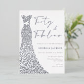 40. Geburtstag Real Silver Folieneinladung (Stehend vorne)