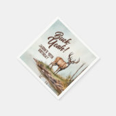 40. Geburtstag Rehbock Yeah Jagd auf Hirsche Serviette (Ecke)