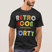 40. Geburtstag Retro Icon T - Shirt (Vorderseite)