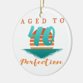 40. Geburtstag Retro Keramik Ornament (Links)