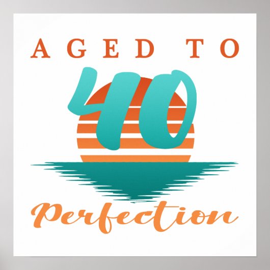 40. Geburtstag Retro Poster (Vorne)