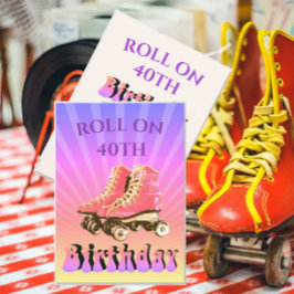 40. Geburtstag Retro Roller Skate Sunbeam Einladung