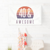 40. Geburtstag Retro Sunset Banner (Insitu)
