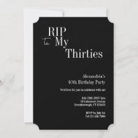 40. Geburtstag RIP 30er Schwarz-Weiß-Party