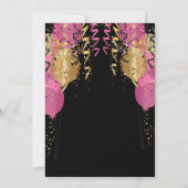 40. Geburtstag - Rosa Balloons Einladung (Rückseite)