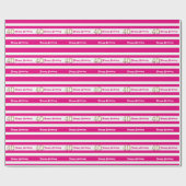 40. Geburtstag Rosa Goldfrauen Geschenkpapier (Flach)