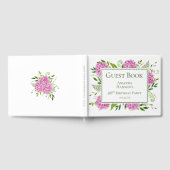 40. Geburtstag Rosa Hortensien Gästebuch (Voll)