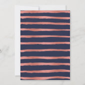 40. Geburtstag Rose Gold Blue Trendy Party Einladung (Rückseite)