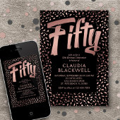 40. Geburtstag Rose Gold Confetti Einladung