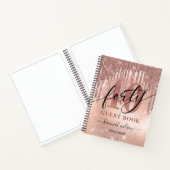 40. Geburtstag Rose Gold Glitzer & Foil Gästebuch Notizblock (Innenseite)