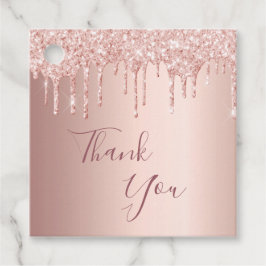 40. Geburtstag Rose Gold Glitzer Tropfen vielen Da Geschenkanhänger