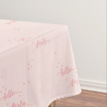 40. Geburtstag Rose Gold Rosa Hallo vierzig Text Tischdecke<br><div class="desc">Elegantes und modernes Tischtuch für ein 40. Party. Girly Rose goldener Hintergrund und rot rosa Text geschrieben mit einem trendigen handgeschriebenen Stil: Hallo vierzig. Die Einrichtung ist mit goldenen Punkten gestaltet. Sie können die Hintergrundfarbe so ändern, dass sie Ihrem Thema entspricht. Klicken Sie auf "Design bearbeiten" und dann auf "Hintergrundfarbe...</div>