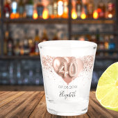 40. Geburtstag Rose Goldballons Name Schnapsglas
