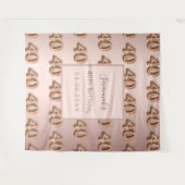 40. Geburtstag Rose Goldblütenname Wandteppich (Vorderseite (Horizontal))