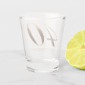 40. Geburtstag Ruby Hochzeit Jahrestag Schnapsglas (Rückseite)