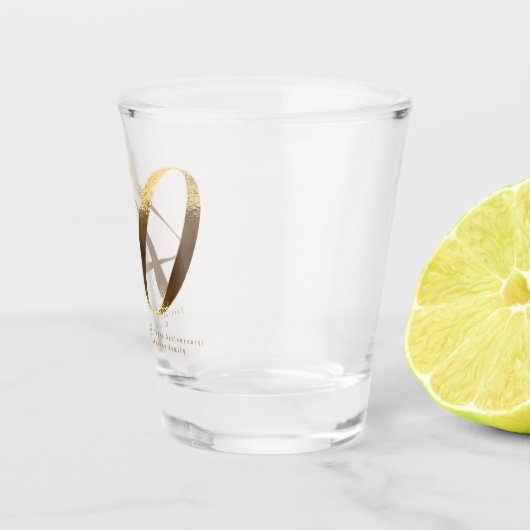 40. Geburtstag Ruby Hochzeit Jahrestag Schnapsglas (Rechts)