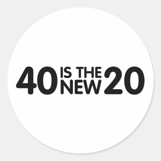 40. Geburtstag Runder Aufkleber (Vorderseite)